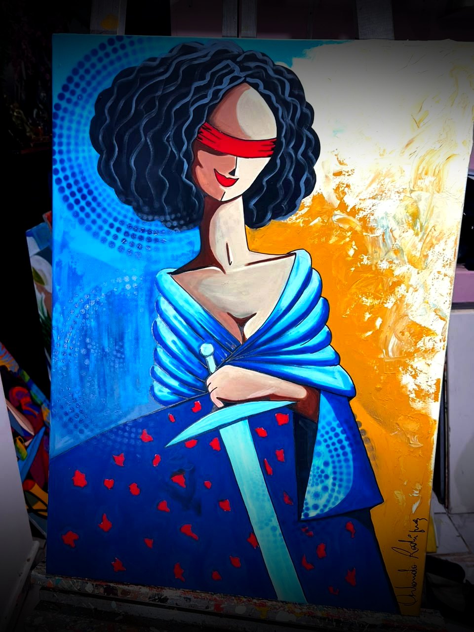 Obra de Orllando Rodríguez, figura feminina